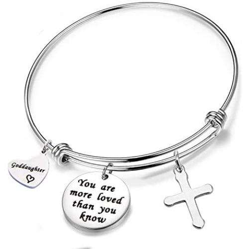 MAOFAED Goddaughter Gift You are More Loved Than You Know Goddaughter Bracelet