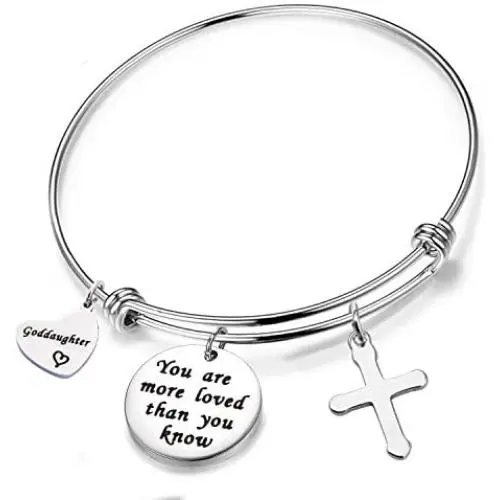 MAOFAED Goddaughter Gift You are More Loved Than You Know Goddaughter Bracelet MAOFAED Goddaughter Gift You are More Loved Than You Know Goddaughter Bracelet