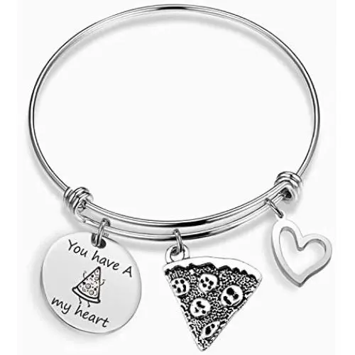 Funny Pizza Bracelet You Have a Pizza My Heart Pizza Food Lover Jewelry Pizza Gift for Wife Girlfriend(have pizza heart BR) Funny Pizza Bracelet You Have a Pizza My Heart Pizza Food Lover Jewelry Pizza Gift for Wife Girlfriend(have pizza heart BR)