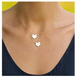 Highven Heart Choker Necklace Gold Layered Necklace for Women Girls Dainty Jewelry Gift