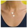 Highven Heart Choker Necklace Gold Layered Necklace for Women Girls Dainty Jewelry Gift