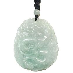 Dragon Jade Necklace for Men | Dragon Jade Pendant | Chinese Dragon Necklace | Green Dragon Necklace