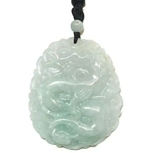 Dragon Jade Necklace for Men | Dragon Jade Pendant | Chinese Dragon Necklace | Green Dragon Necklace