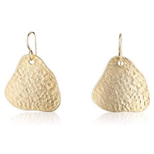 NIEVOS JEWELRY 24k Gold Plated Earring 24k Gold Plated Amorphic Earring Classic For Her Made By Women Gift Jewelry Handmade Designer Love