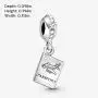 Pandora Jewelry Passport Travel Dangle Cubic Zirconia Charm in Sterling Silver