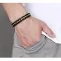 Mgutillart Punk Rock Stainless Steel Magnet Buckle Wristband Leather Bracelet