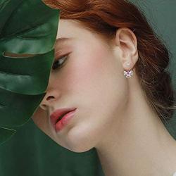 Ear Jacket Earrings for Women Sterling Silver Lucky Clover Flower Ear Cuffs Stud Leaf Earring Jewelry Christmas Birthday Gift for Her Women Girls Hypoallergenic Earrings