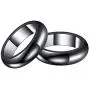 HUASAI Hematite Rings for Women Black Hematite Stone Ring for Men Anxiety Balance Magnet Stone Hematite Rings