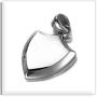 Xusamss Punk Rock Titanium Steel Shield Pendant Necklace,24inches Link Chain