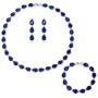 GULICX White Gold Plated Tear Drop AAA Cubic Zirconia Women Bracelet Earrings Necklace Jewelry Set