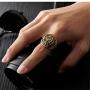 PAMTIER Mens Stainless Steel US Army Vintage Eagle Ring Cool Biker Jewelry Silver Gold