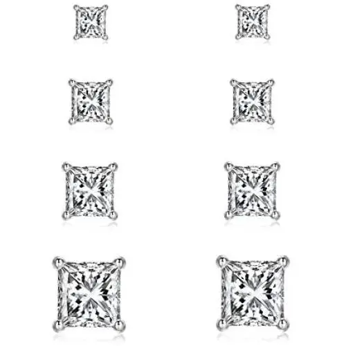 Silver Stud Earrings for Women | Tiny Round Cubic Zirconia Studs Hypoallergenic Earrings Set Piercing Jewelry for Men Girls,4 Pairs(2mm/3mm/4mm/5mm) Silver Stud Earrings for Women | Tiny Round Cubic Zirconia Studs Hypoallergenic Earrings Set Piercing Jewelry for Men Girls,4 Pairs(2mm/3mm/4mm/5mm)