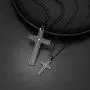 U7 Men Boys Simple Cross Necklace with Chain 22'' Stainless / 18K Gold/Ion-Plating Blue Pendant, Customizable Jewelry U7 Men Boys Simple Cross Necklace with Chain 22'' Stainless / 18K Gold/Ion-Plating Blue Pendant, Customizable Jewelry