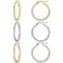 ZRO 3 Pairs Hoop Earrings 18K Gold Plated Hypoallergenic Stainless Steel Hoop Earrings Women Girls Gift ZRO 3 Pairs Hoop Earrings 18K Gold Plated Hypoallergenic Stainless Steel Hoop Earrings Women Girls Gift