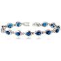 Crystalline Azuria Teardrops 18 ct Gold Plated Blue Simulated Sapphire Zirconia Crystals Set Necklace Earrings Bracelet