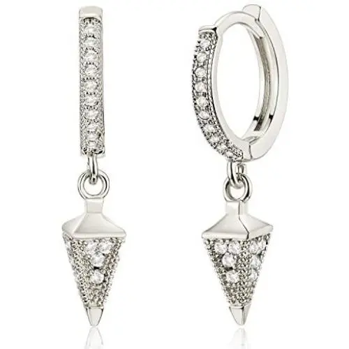 YANODA 14K Gold Plated Huggie Earrings Small Hoop Charm Spike Earrings with Cubic Zirconia Drop Dangle Geometric Cartilage Earrings Cute Ear Piercing Simple Dainty Gifts for Women YANODA 14K Gold Plated Huggie Earrings Small Hoop Charm Spike Earrings with Cubic Zirconia Drop Dangle Geometric Cartilage Earrings Cute Ear Piercing Simple Dainty Gifts for Women