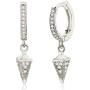 YANODA 14K Gold Plated Huggie Earrings Small Hoop Charm Spike Earrings with Cubic Zirconia Drop Dangle Geometric Cartilage Earrings Cute Ear Piercing Simple Dainty Gifts for Women