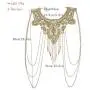 JOJO & LIN Gold Fine Chain with Yellow Flower Lace Bikini Body Chain Necklace Jewelry JOJO & LIN Gold Fine Chain with Yellow Flower Lace Bikini Body Chain Necklace Jewelry