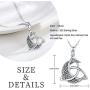 CHENGHONG Celtic Necklace for Women 925 Sterling Silver Moon Pendant Necklace Celtic Jewelry Gift for Women
