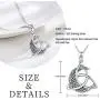 CHENGHONG Celtic Necklace for Women 925 Sterling Silver Moon Pendant Necklace Celtic Jewelry Gift for Women CHENGHONG Celtic Necklace for Women 925 Sterling Silver Moon Pendant Necklace Celtic Jewelry Gift for Women