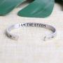 Inspirational Bracelets for Women Personalized Mantra Jewelry, Best inspiring Gifts for Her Engraved Hidden Message Quote Cuff Bangle,Motivational Gifts for Teen Girls Friends