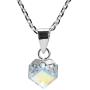 AeraVida Gleaming Mirror Fashion Crystal Cube Prism .925 Sterling Silver Pendant Necklace