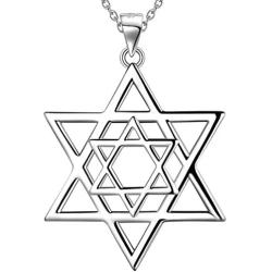 Amulet Spiral Triskelet Necklace Double Magen Star of David Necklace Tree of Life Cross Necklace 925 Sterling Silver/18K Gold /Black Gun Plated Spiritual Jewelry Gift for Girlfriend Gift Mom Gift