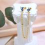 Jewseen Cartilage Chain Earrings Moon Ear Cuff Planet Cartilage Piercing Double Piercing Earrings for Women and Girls Jewelry Gift