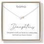Boma Jewelry Sentiments Collection Daughters Sterling Silver Two Hearts with 14kt Gold Vermiel Necklace, 18 Inches