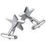 Yoursfs Blue Five Star Cufflinks for Men Novelty Cuff Links Business Accessory for Shirt