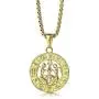 Trendsmax Astrology Constellation Horoscope Zodiac Pendant Necklace for Women Mens Gold Plated Stainleess Steel 22inch Box Chain