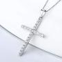 Cerylle 925 Sterling Silver CZ Cross Hope Faith Pendant for Women Necklace Making
