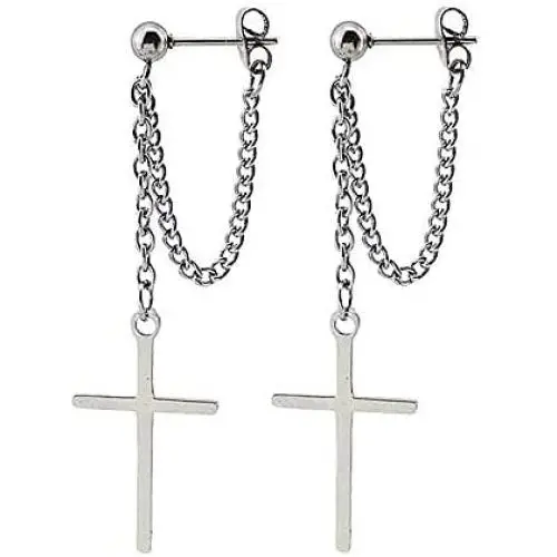 Cross Dangle Drop Earrings with Chain Minimalist Earrings for Women Men Jewelry for Women Girls Family Friends Gifts Cross Dangle Drop Earrings with Chain Minimalist Earrings for Women Men Jewelry for Women Girls Family Friends Gifts