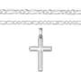 XP Jewelry Mens Sterling Silver Cross Pendant Figaro Chain Necklace Italian Made - Choose Width and Length XP Jewelry Mens Sterling Silver Cross Pendant Figaro Chain Necklace Italian Made - Choose Width and Length