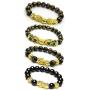 CARSHIER Feng Shui Good Luck Bracelets for Men Women Obsidian Bead Chinese Lucky Charm Bracelet Pixiu Yao Attract Wealth Porsperity Feng Shui Jewelry