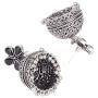 Crunchy Fashion Bollywood Style Traditional Indian Oxidised Silver Jewelry Jhumki Jhumka Earrings for Women/Girls