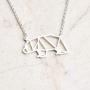 La Menagerie Bear Silver Origami Jewelry & Silver Geometric Necklace – 925 Sterling Plated Silver Necklace & Bear Necklaces for Women – Bear Necklace for Girls & Origami Necklace