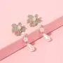 Seakuur Elegant Sweet Flower Simulated Pearl Dangle Earrings for Women Lady Gift Jewelry Accessories Seakuur Elegant Sweet Flower Simulated Pearl Dangle Earrings for Women Lady Gift Jewelry Accessories