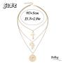 Relbcy Boho Crystal Layered Necklace Gold African Map Necklaces Evil Eye Necklace Jewelry Accessories for Women and Girls (Gold3)
