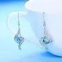 Sllaiss 925 Sterling Silver Post Blue Crystal Eye Drop Dangle Earrings18K White Gold Plated Swarovski Crystal Drop Earrings for Women Sllaiss 925 Sterling Silver Post Blue Crystal Eye Drop Dangle Earrings18K White Gold Plated Swarovski Crystal Drop Earrings for Women