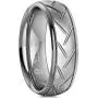 ATOP 8Mm Silver Tungsten Ring for Men Wedding Band Dome Brushed Infinity Comfort Fit Male Bridal Engagement Ring