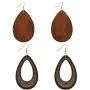 Wowanoo Wood Earrings Natural Wooden Teardrop Earrings Geometric Lightweight Drop Earrings for Women Wowanoo Wood Earrings Natural Wooden Teardrop Earrings Geometric Lightweight Drop Earrings for Women
