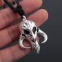 Levin_Art Mandalorian Pendant Necklace Star Wars Series Charms Rope Necklace Bounty Hunter Baby Yoda Jewelry