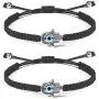 SUNSH 2Pcs Hamsa Hand Evil Eye Bracelets for Women Teen Girl Boy Couple Kabbalah Adjustable Rope Lucky Jewelry Wish Protection String Family Husband Wife Boyfriend Girlfriend Friendship Gifts SUNSH 2Pcs Hamsa Hand Evil Eye Bracelets for Women Teen Girl Boy Couple Kabbalah Adjustable Rope Lucky Jewelry Wish Protection String Family Husband Wife Boyfriend Girlfriend Friendship Gifts