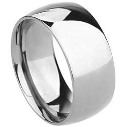 TIGRADE 2mm 4mm 6mm 8mm 10mm Titanium Ring Plain Dome High Polished Wedding Band Comfort Fit Size 3-15
