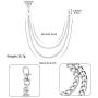 5 Pieces Punk Chain Choker Jeans Wallet Chain Lock Pendant Multilayer Necklace