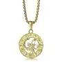 Trendsmax Astrology Constellation Horoscope Zodiac Pendant Necklace for Women Mens Gold Plated Stainleess Steel 22inch Box Chain