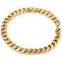 Trendsmax 7mm Mens Women Chain Gold Silver Black Stainless Steel Curb Cuban Link Chain Bracelet 7-11inch