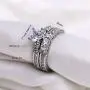 ringheart White Gold Filled Couple Rings Heart Cut Cz Womens Engagement Ring Sets Man Wedding Ring (Please Buy 2 Rings for 1 Pair) ringheart White Gold Filled Couple Rings Heart Cut Cz Womens Engagement Ring Sets Man Wedding Ring (Please Buy 2 Rings for 1 Pair)