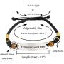 DOLLRINBOY Religious Christian Mens Bracelet,Handmade Adjustable Stainless Steel with 8mm Tiger Eye Stone Bible Verse Bracelet for Women Men Boys Girls